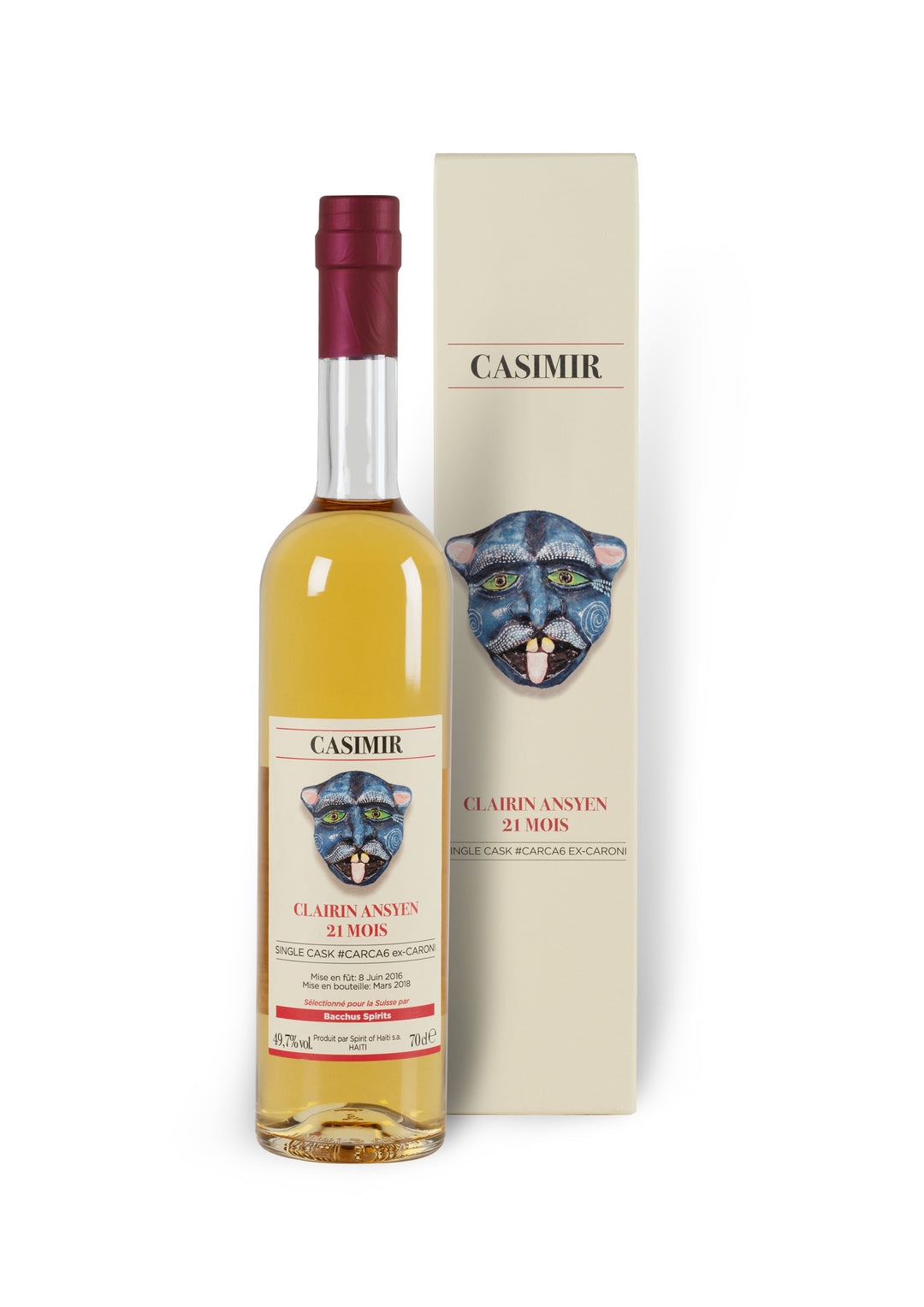 Clairin Ansyen Casimir Ex-Caroni Cask "Edition Bacchus Spirits" 21 Mois