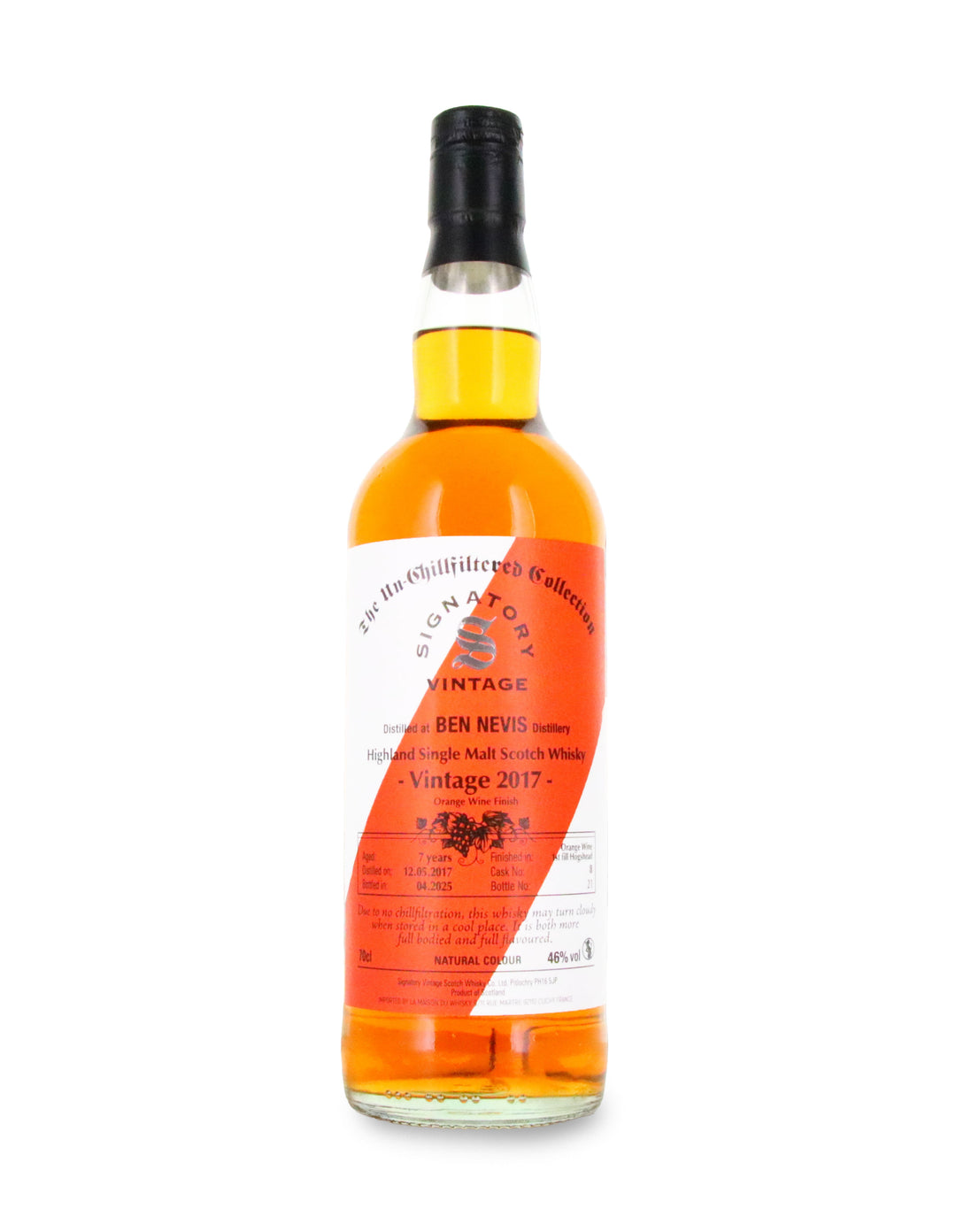 Signatory Vintage - Highland Single Malt Whisky - Ben Nevis 8 Ans "Orange Wine Cask"