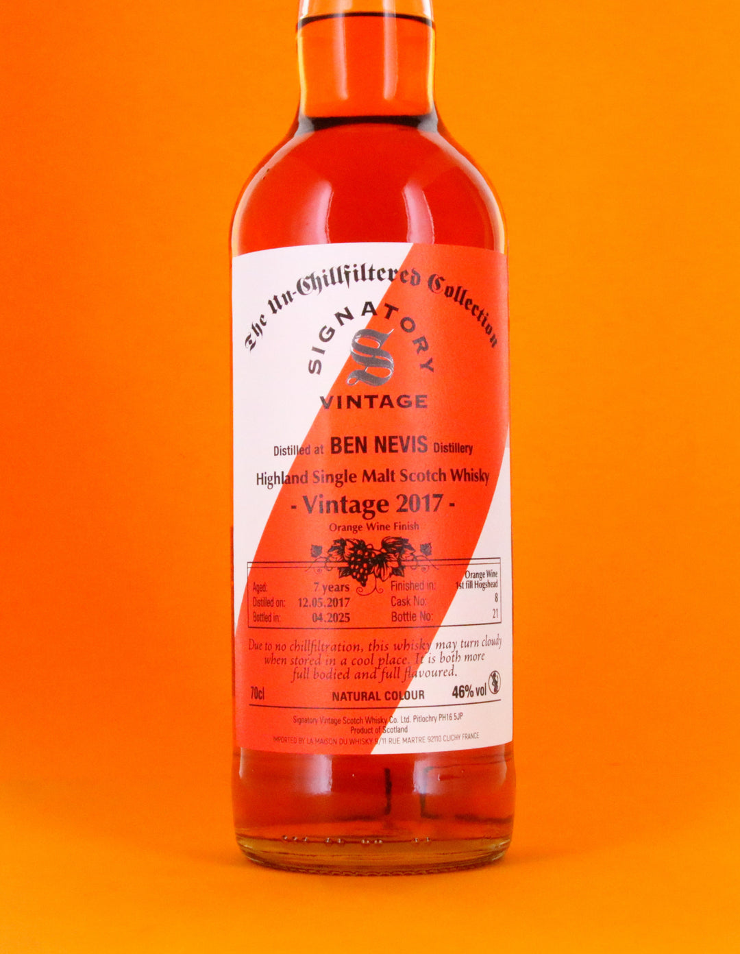 Signatory Vintage - Highland Single Malt Whisky - Ben Nevis 8 Ans "Orange Wine Cask"