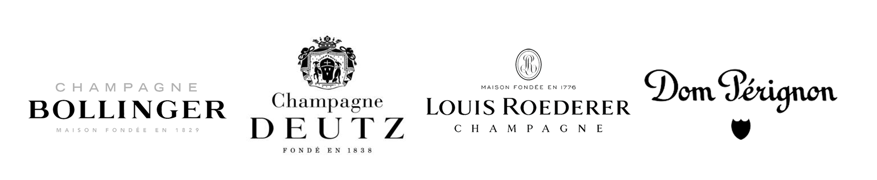 Logo Champagne - Bollinger - Deutz - Roederer - Dom Pérignon