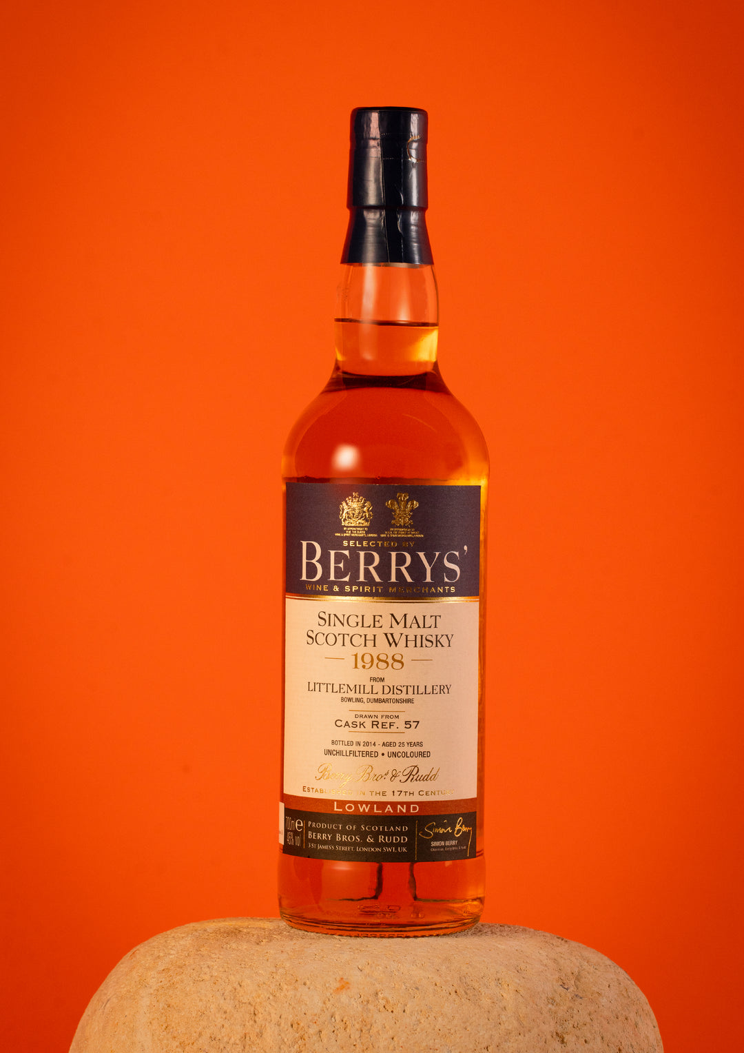 Berry Bros. & Rudd - Lowlands Single Malt Whisky - Littlemill 25 Ans 1988